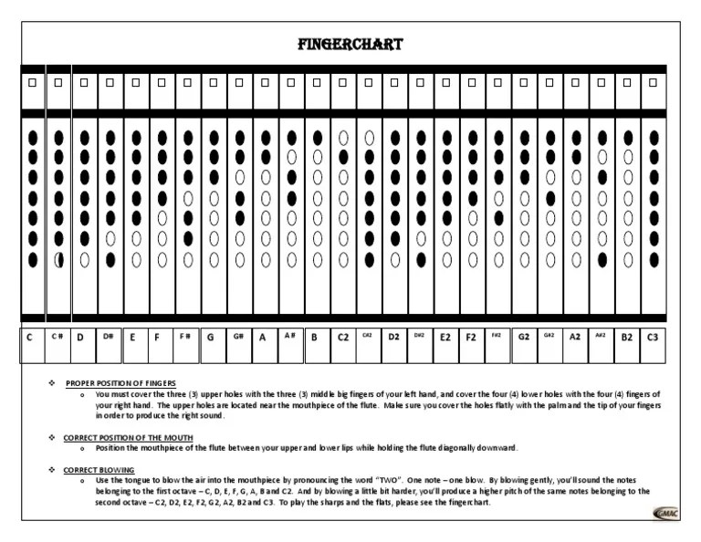 Flute Finger Chart | Flute | Elementary Organology