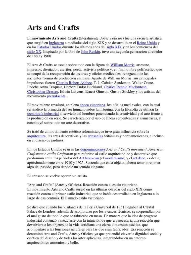 Arts and Crafts PDF Artes (general) Science