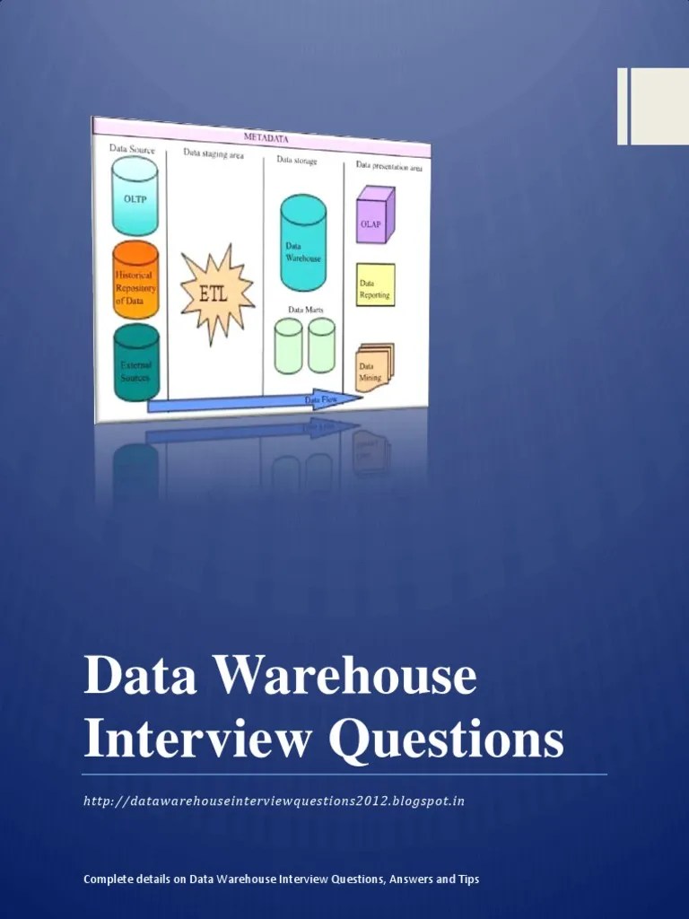 Data Warehouse Interview Questions PDF Data Warehouse Database Index