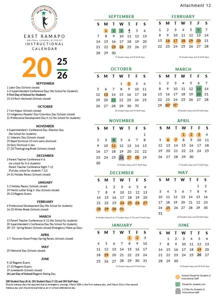 East Ramapo School Year Calendar 2023 PDF Jewish Holy Days Public