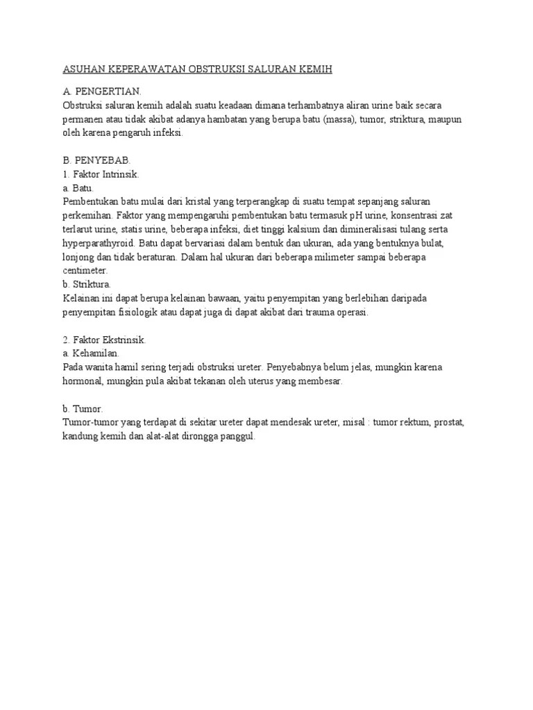 OBSTRUKSI SALURAN KEMIH