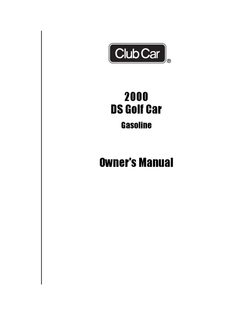 Club Car Manual | PDF | Gasoline | Vehicles