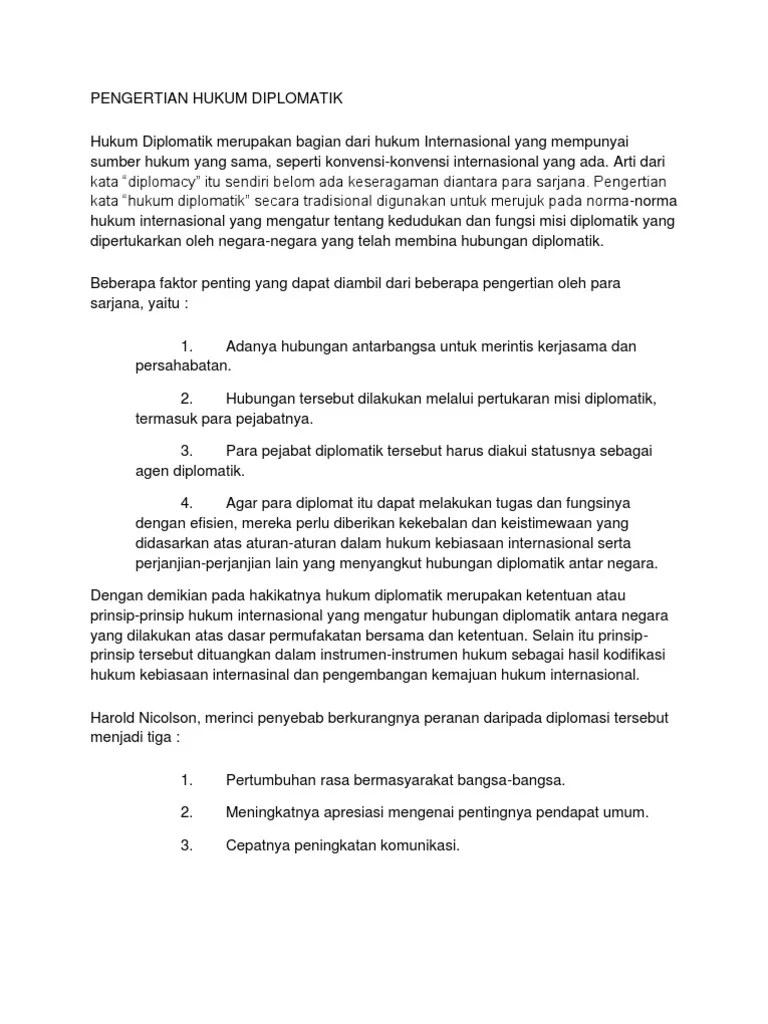 Diplomatik Konsuler 1 | PDF