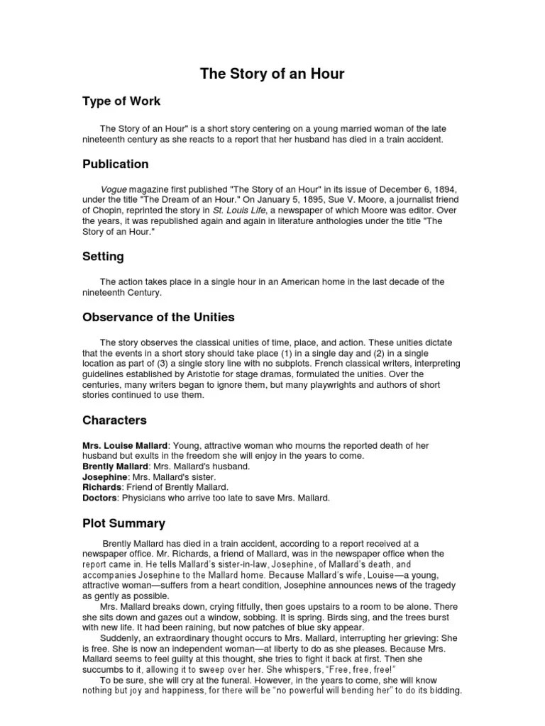 The Story of an Hour