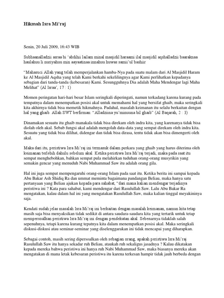 Teks Pidato Tentang Isra Mi Raj - Berbagai Teks Penting