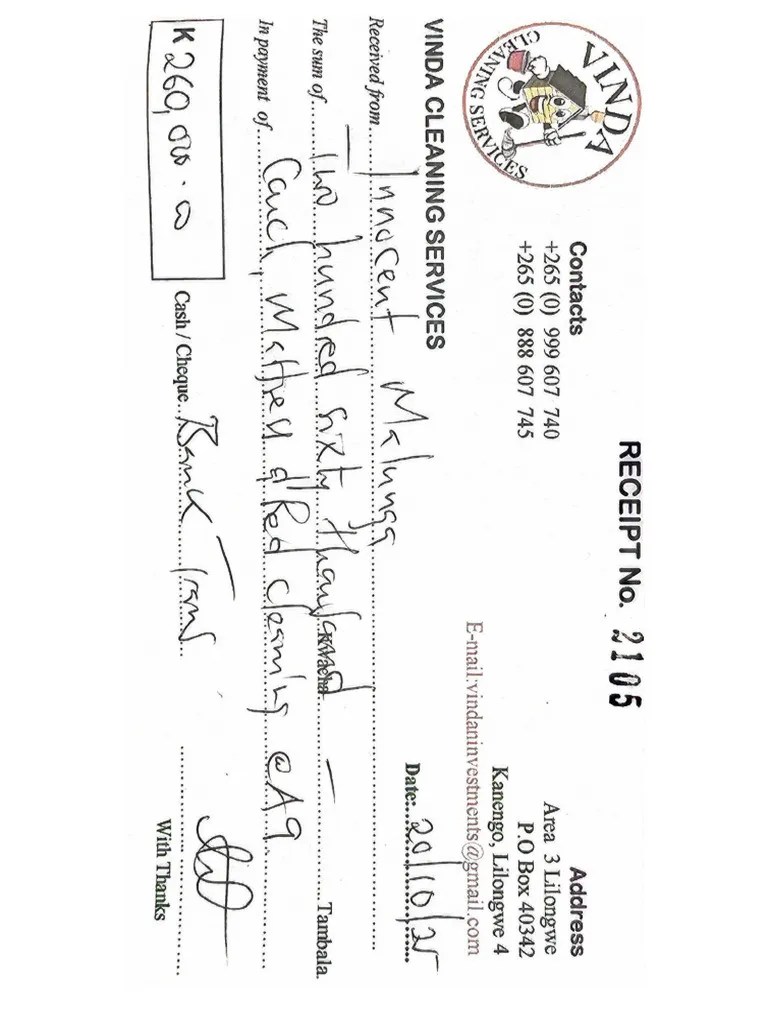 Innocent Receipt PDF
