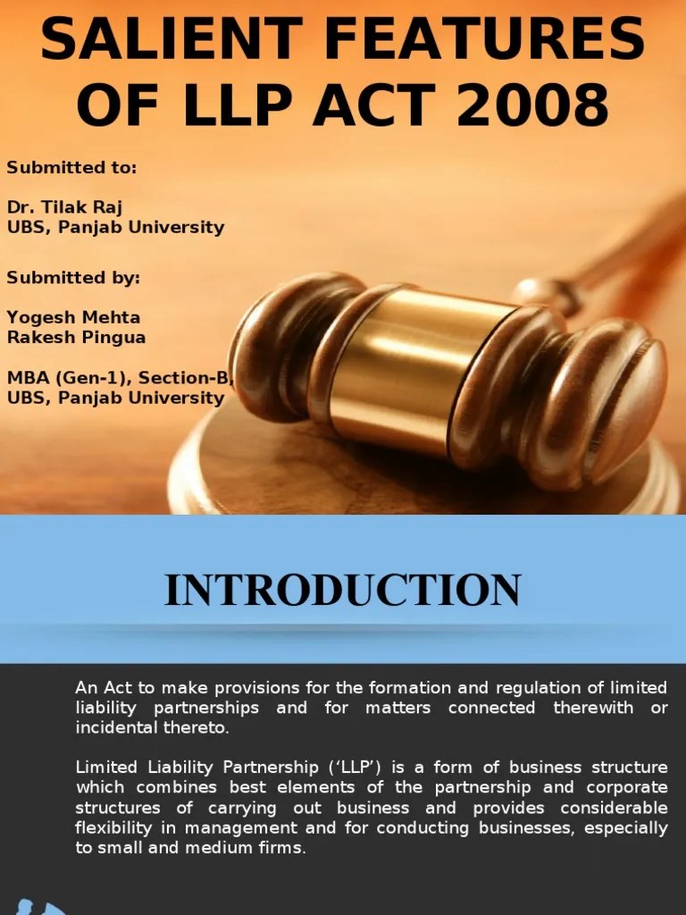 Limited Liability Partnership Limited Liability