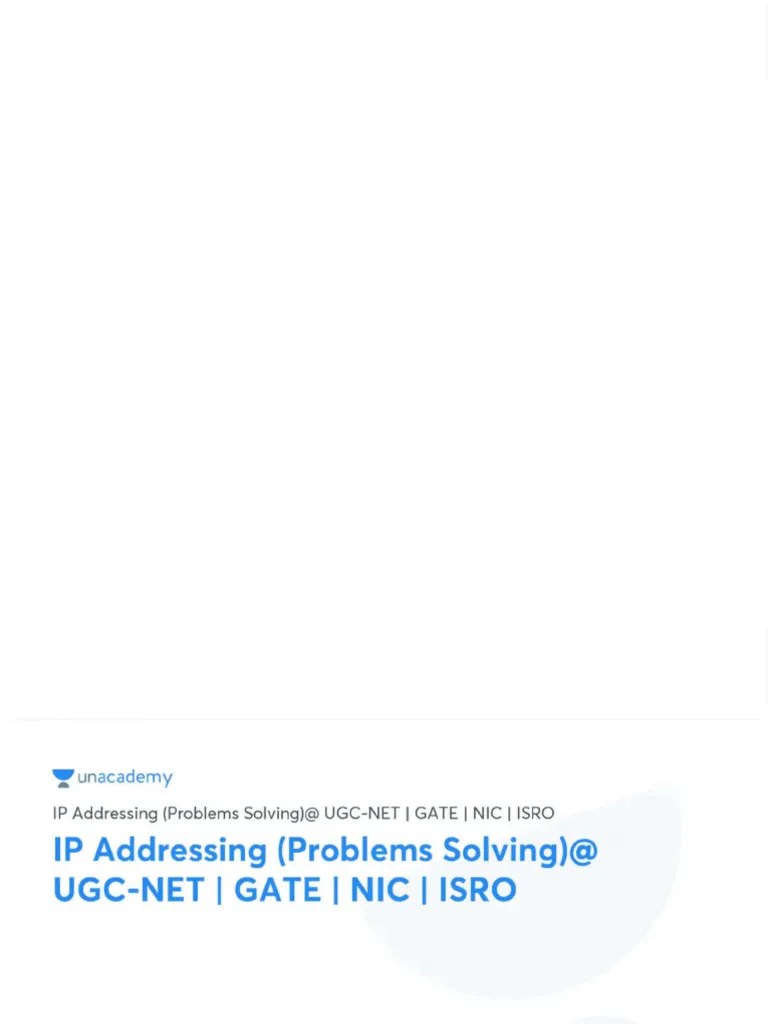 IP Addressing Problems Solving GATE NIC ISRO No Anno PDF