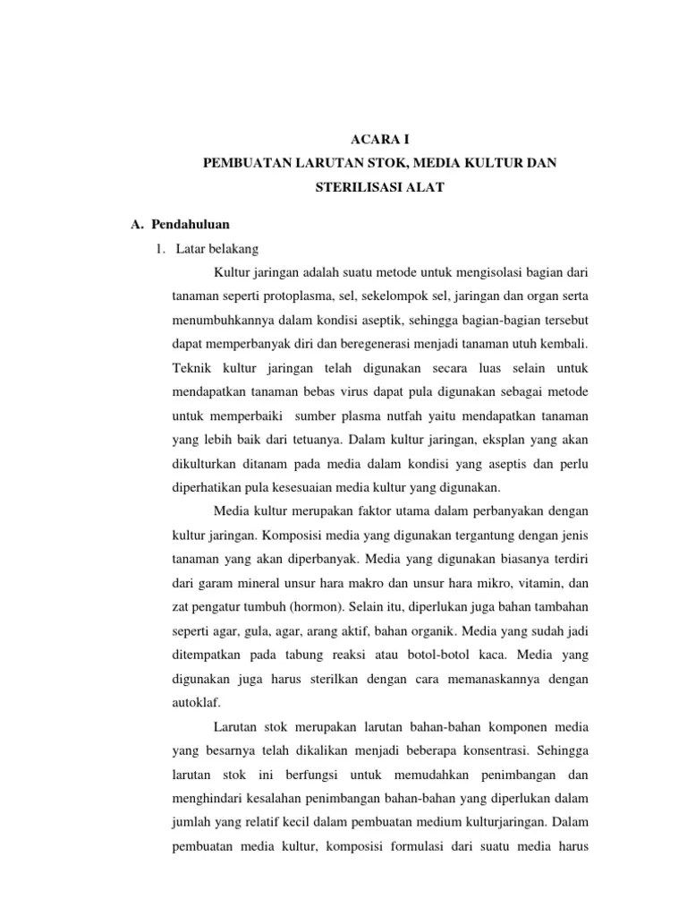 JURNAL STERILISASI ALAT KULTUR JARINGAN PDF