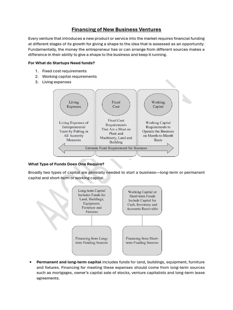 Financing of New Business Ventures PDF Lease Startup Company