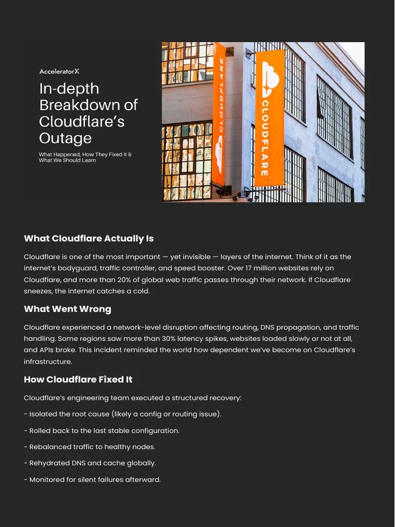 Cloudflare Outage Causes And Solutions Pdf