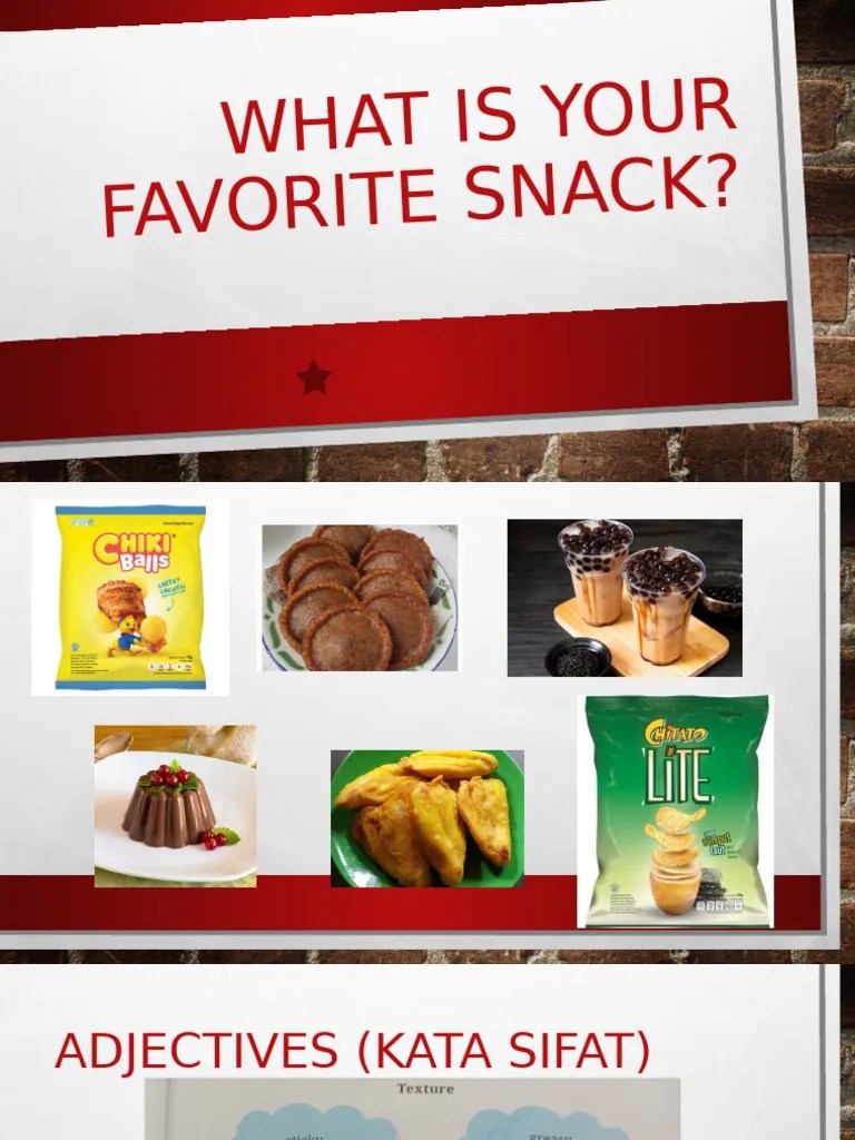 Favorite Snack Descriptions Activity PDF