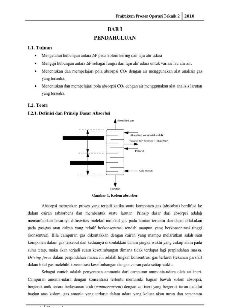 Laporan Praktikum Absorpsi | PDF