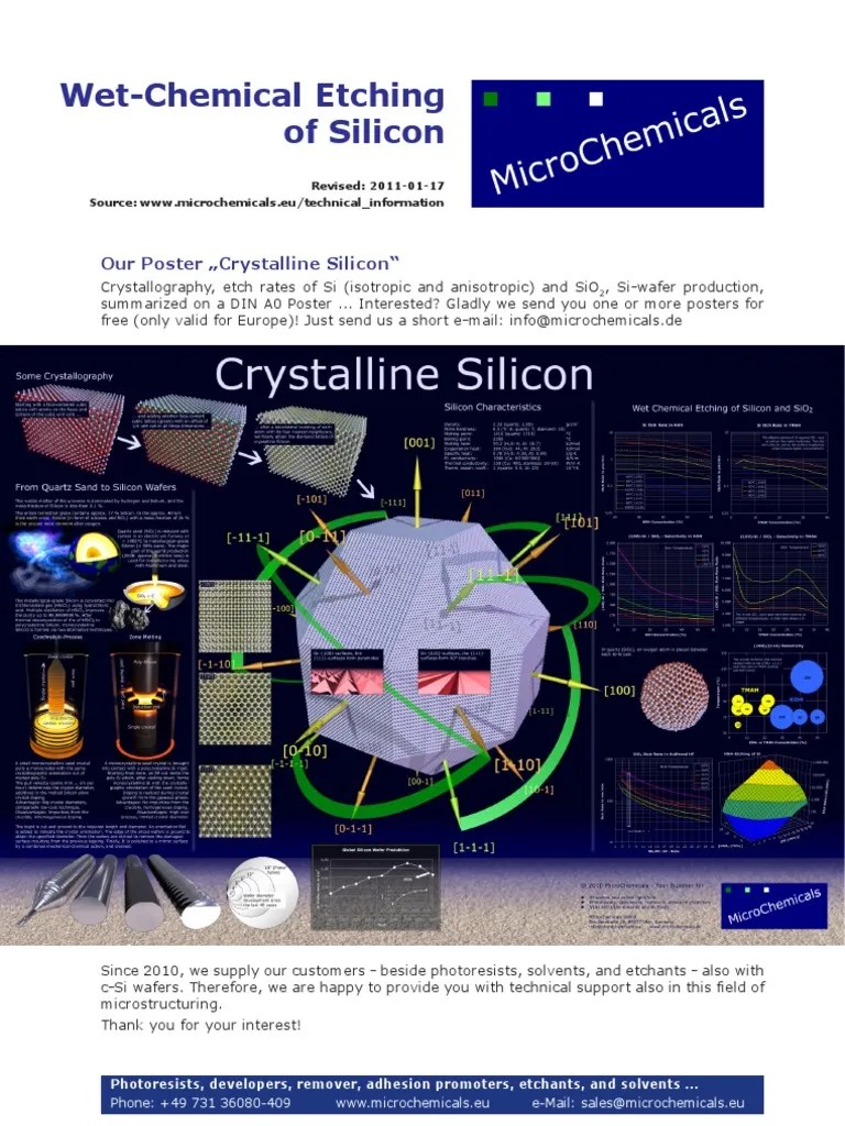 Silicon Etching PDF Physical Sciences Materials