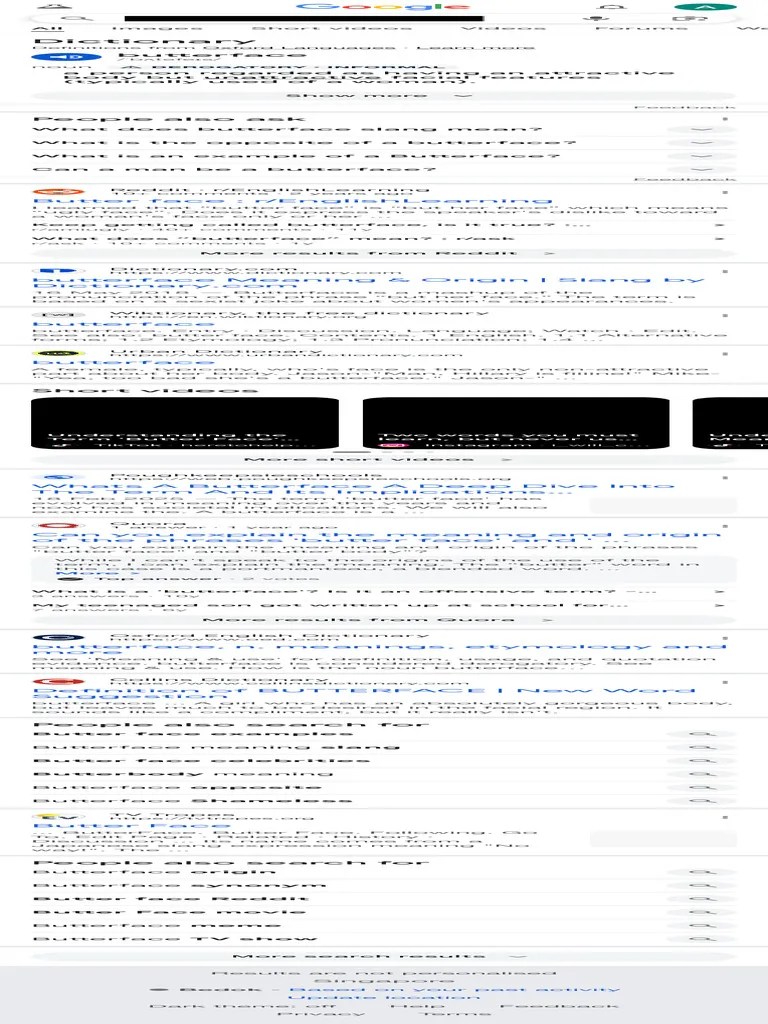Butterface Meaning Google Search Pdf Linguistics Lexicology