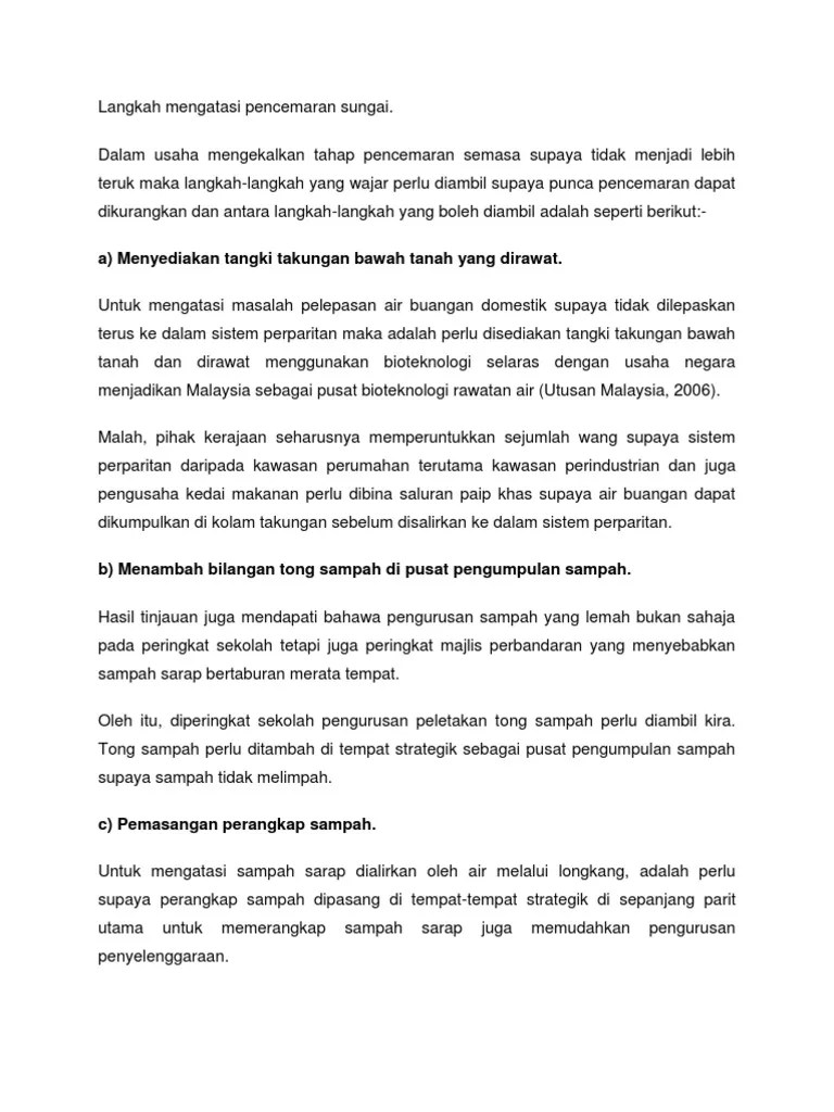 karangan punca pencemaran udara