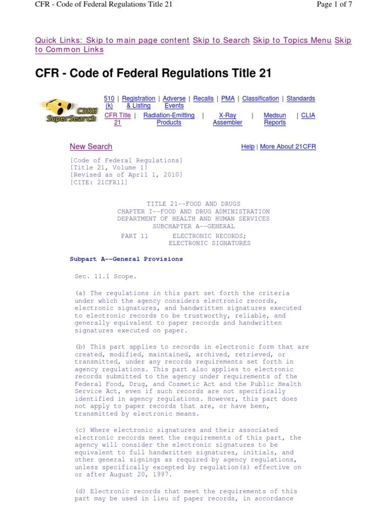 21 Cfr Records Management Authentication