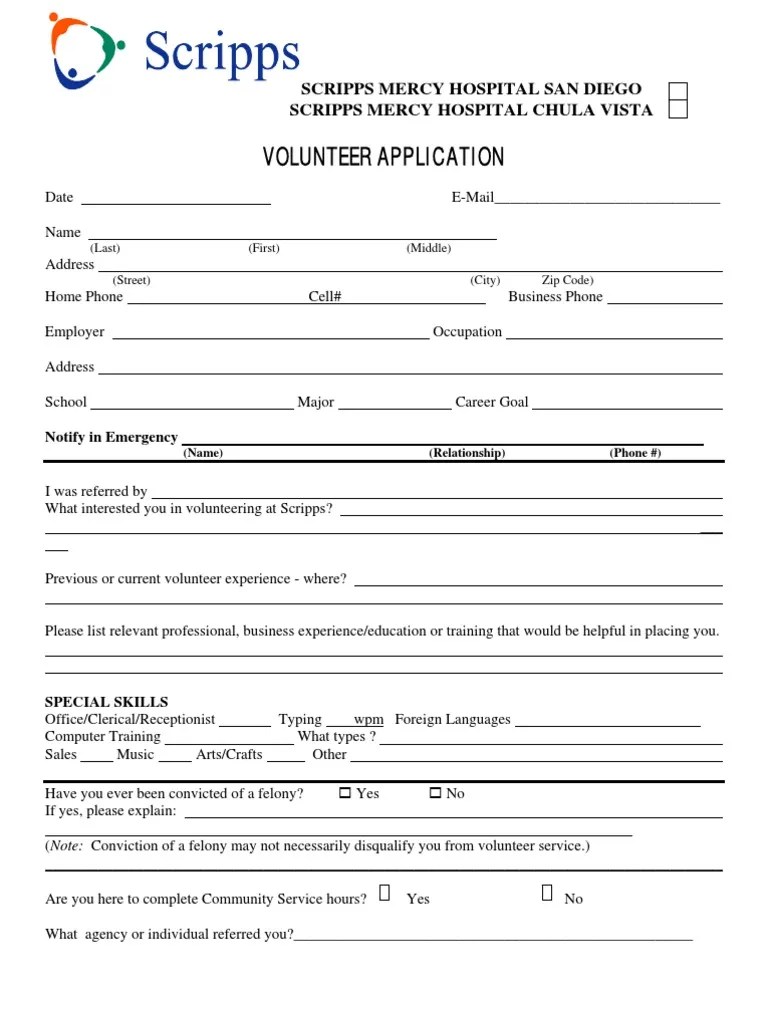 Mercy Volunteer Application Volunteering Government