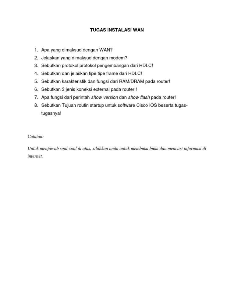 Tugas Instalasi Wan | PDF