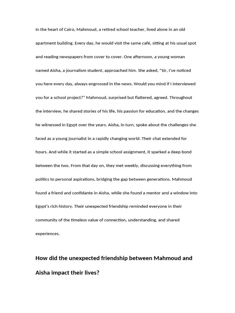 The Unexpected Friendship PDF