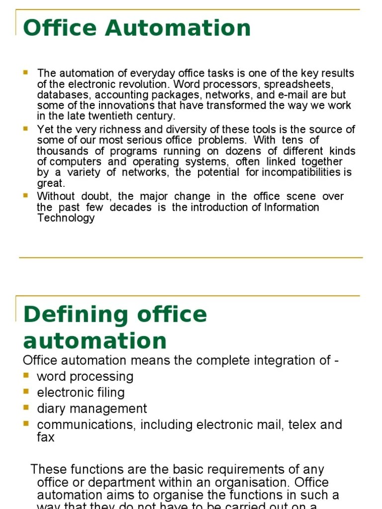 Office Automation (OAS)