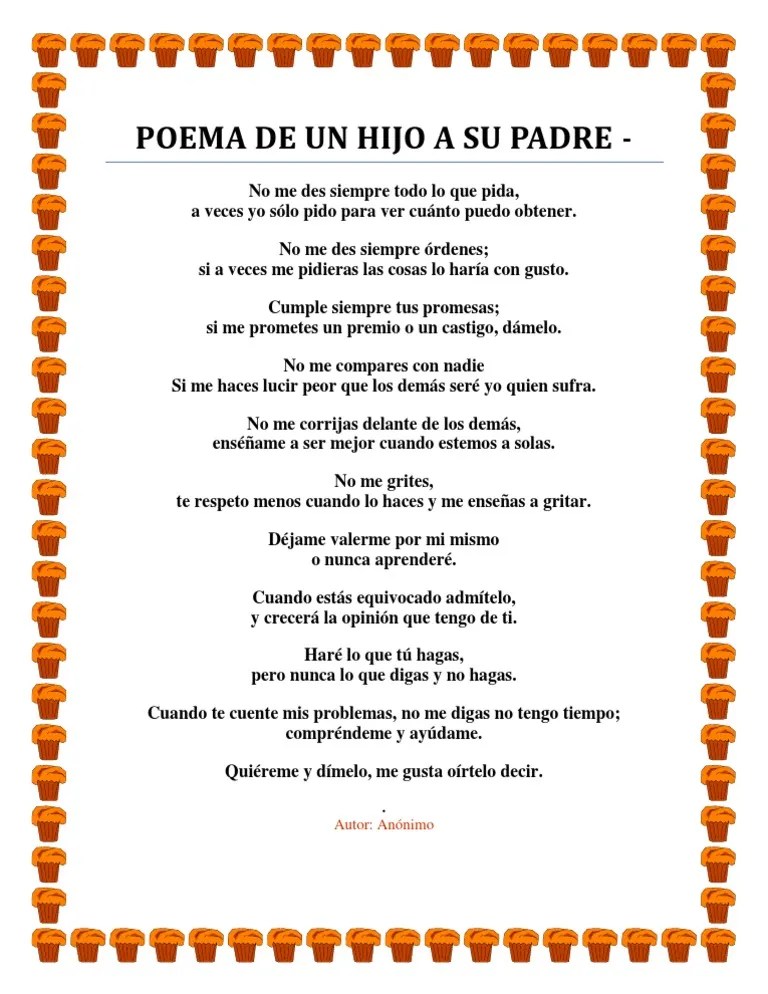 Poema de Un Hijo a Su Padre