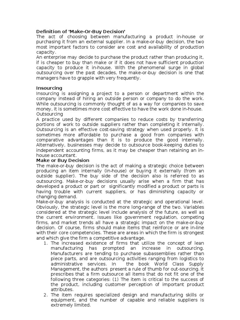 Material Planning and Budgeting PDF Outsourcing Supply Chain