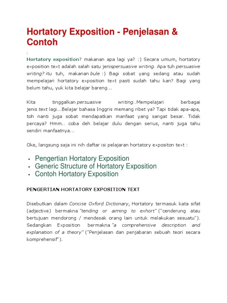 Contoh Hortatory Exposition Tentang Merokok – Mudah