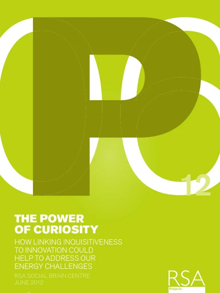The Power of Curiosity PDF Curiosity Perception