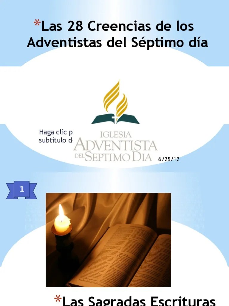Las 28 Creencias de los Adventistas del Séptimo Cristo (título