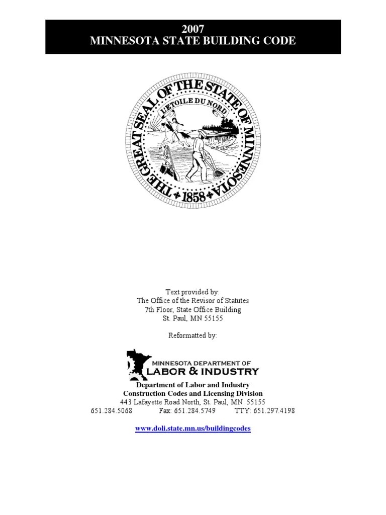2007 Minnesota Building Code PDF Building Code Engineering