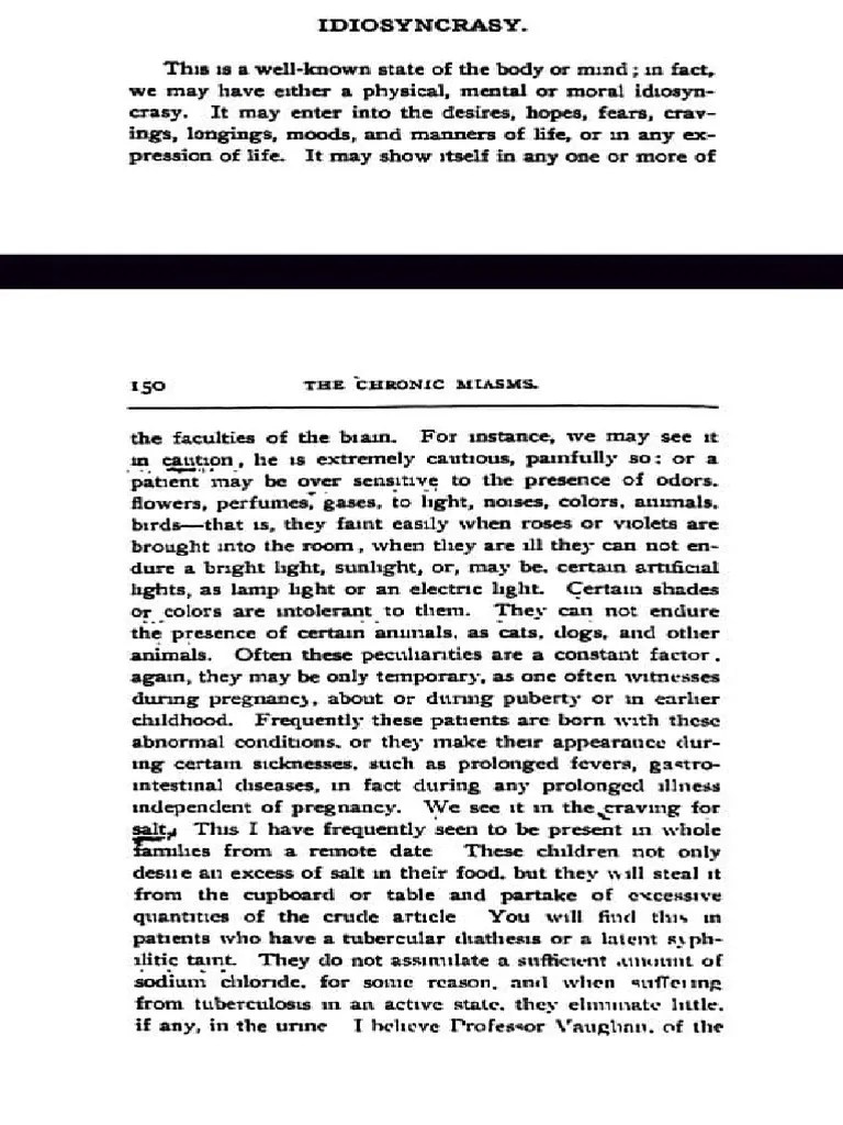 Idiosyncrasy | PDF | Odor