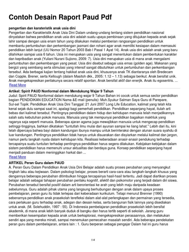 Maybe you would like to learn more about one of these? Contoh Pengisian Raport Paud Narasi K13 Cara Golden