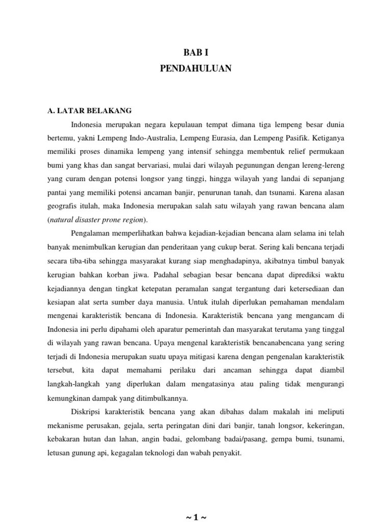 Makalah KLMPK (Bencana Dan Karakteristiknya) | PDF