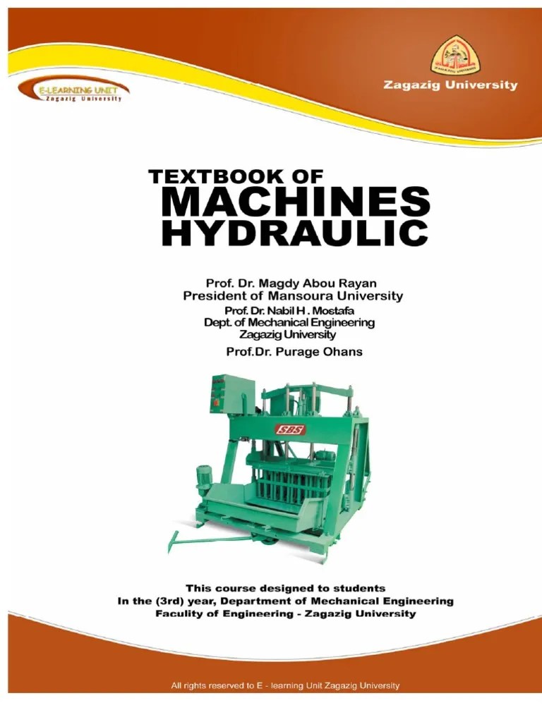 Hydraulic Machines Textbook Turbomachinery Turbine