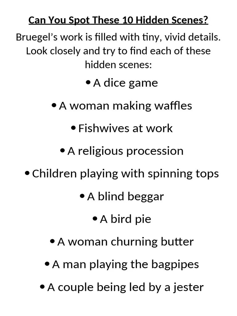 Can You Spot These 10 Hidden Scenes Pdf