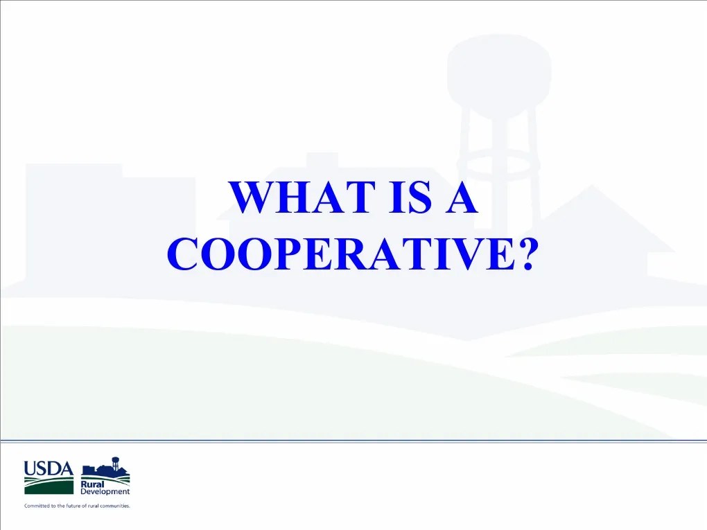 Cooperatives Cooperative Business