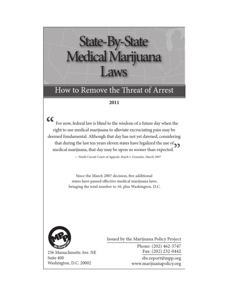 State by State Laws Report 2011 Tetrahydrocannabinol Controlled