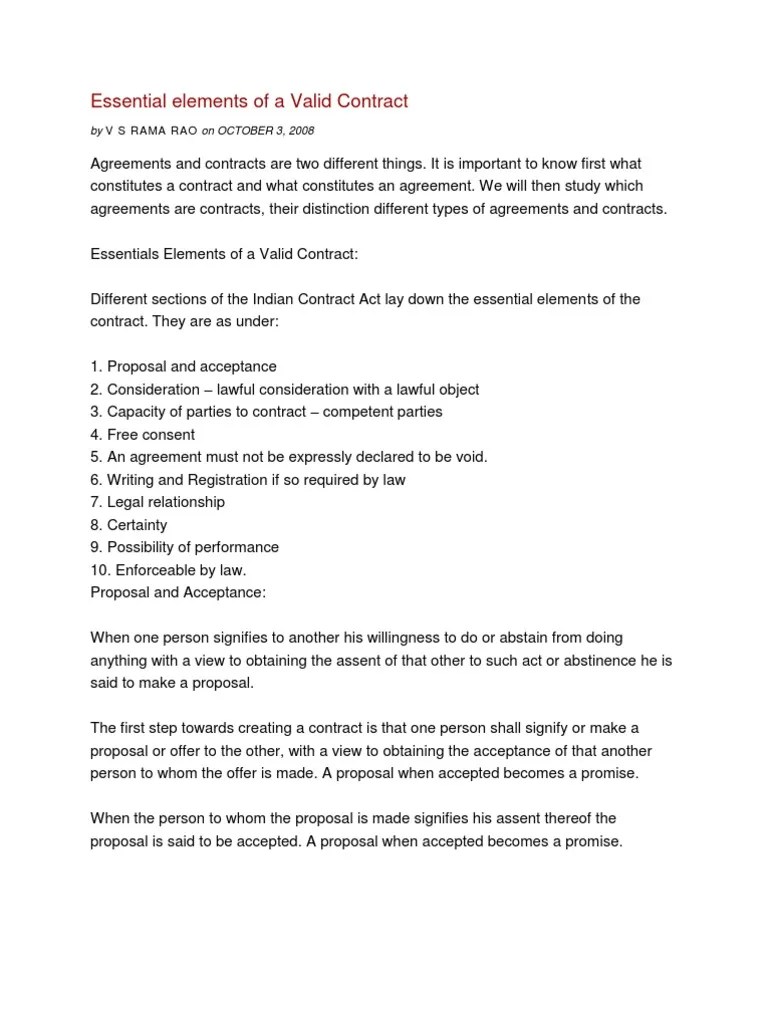 😀 5 essential elements of a contract. Unit 5 Essential Elements
