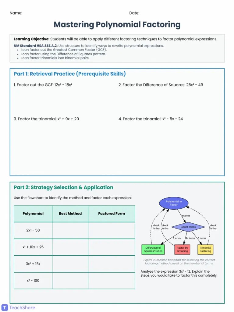 Mastering Polynomial Factoring (1) | PDF