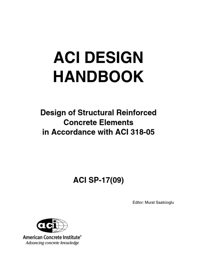 ACI SP17(09) Design of Structural Reinforced Concrete Elements in