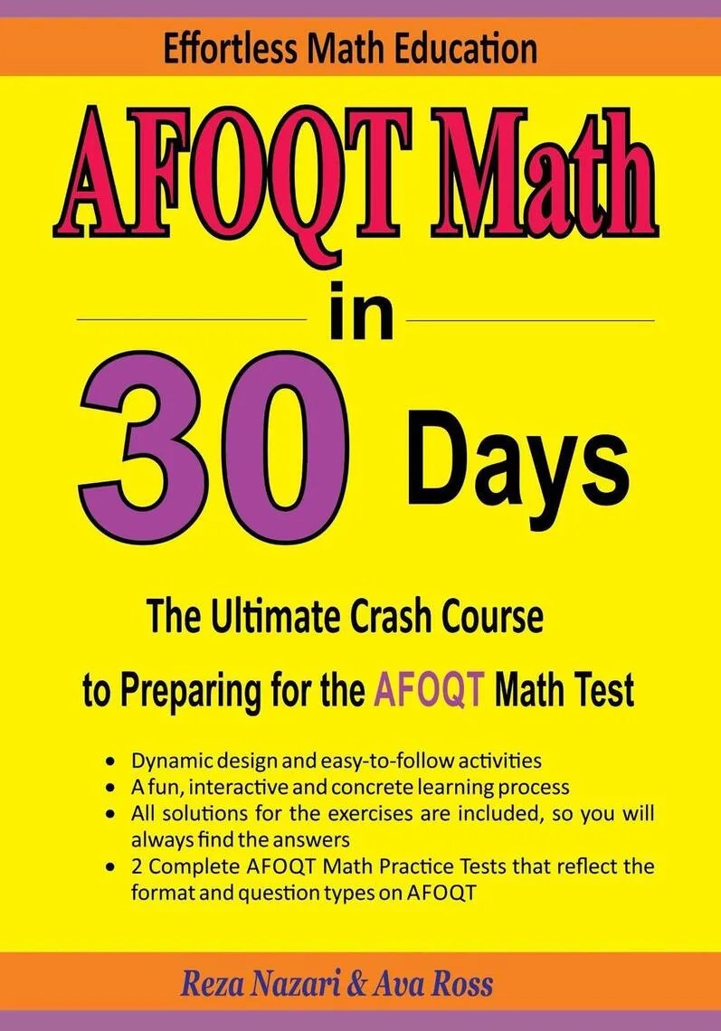 Read AFOQT Math in 30 Days The Ultimate Crash Course to Preparing for