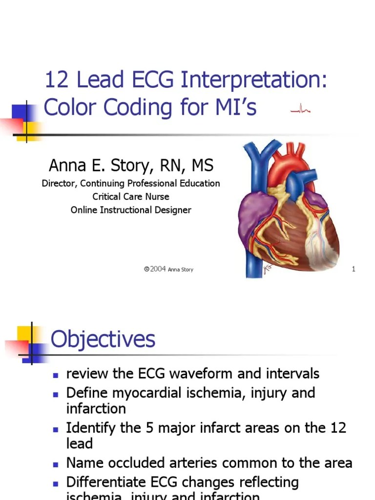 EKG Color Codes 1_04 Electrocardiography Cardiac Electrophysiology