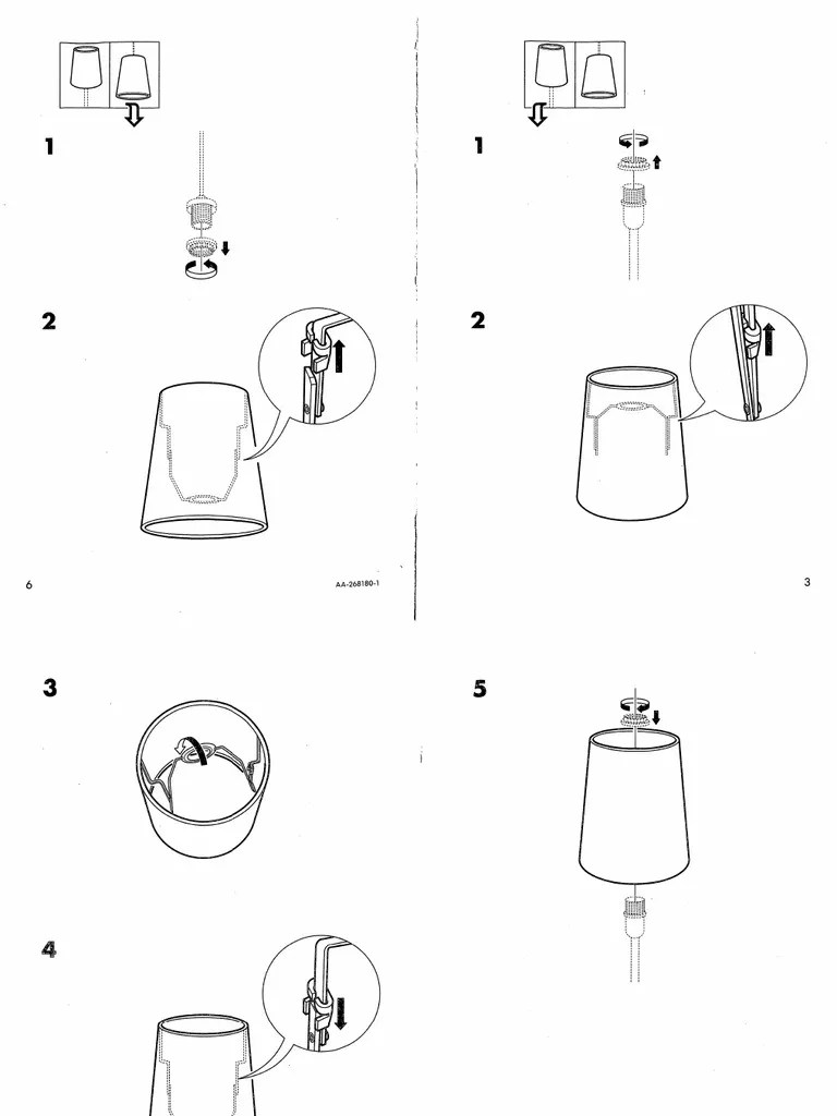 Ikea Klavsta Lampshade Assembly Instructions