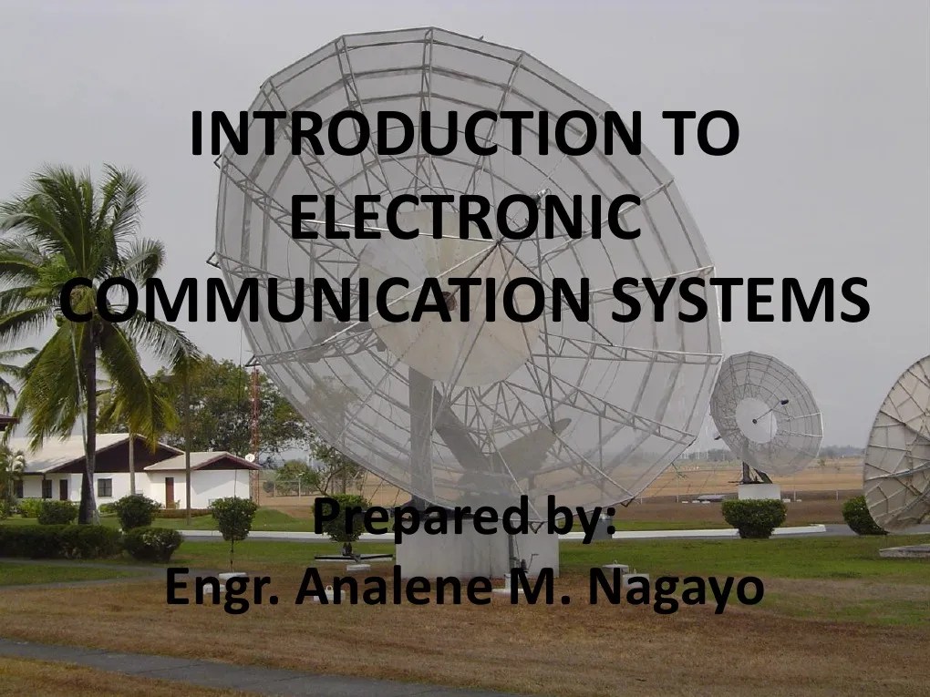 Intro To Electronic Communication System PDF Communications System