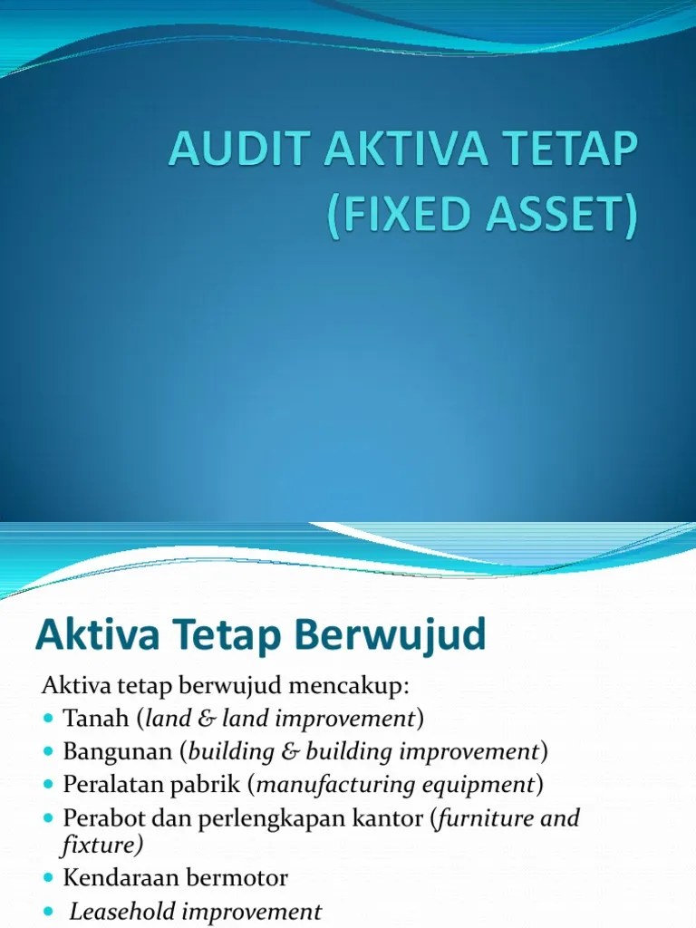Audit Aktiva Tetap 1