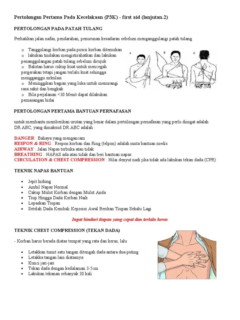 Pertolongan Pertama Pada Kecelakaan