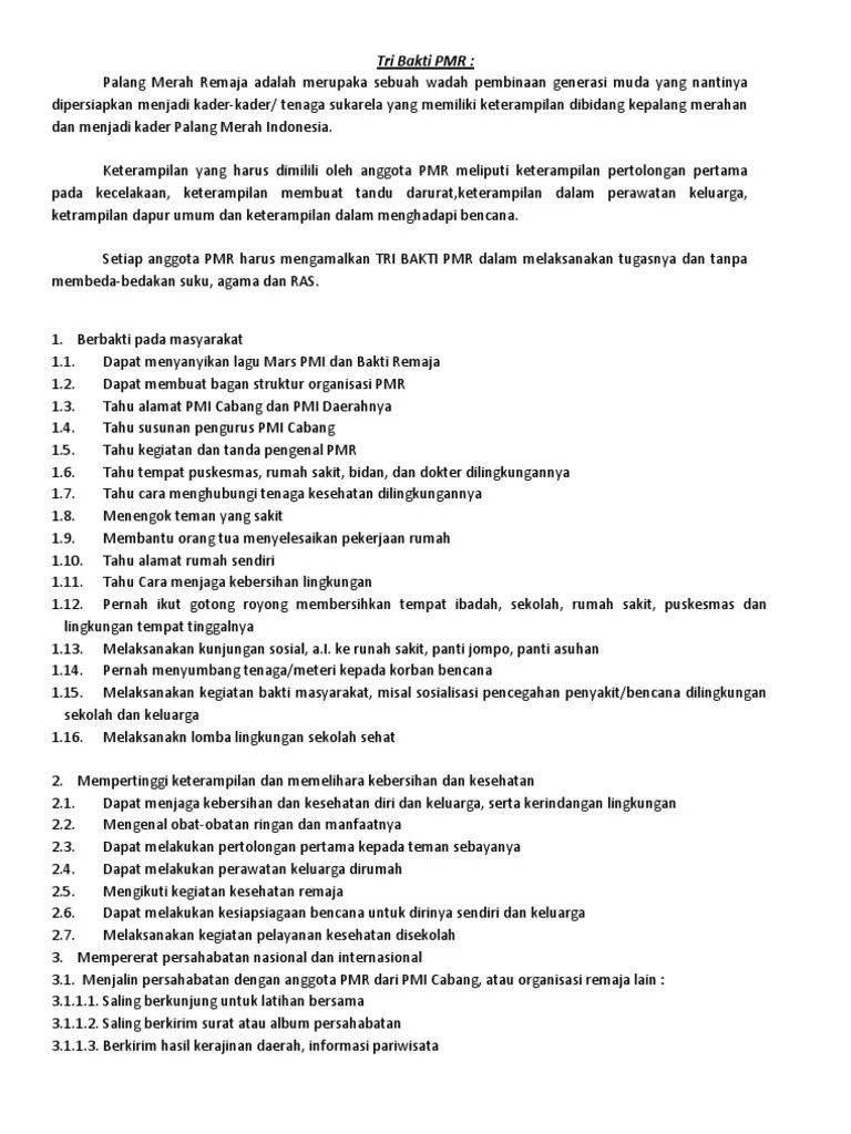 Tri Bakti PMR | PDF