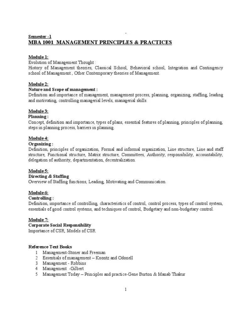 MBA Syllabus Electronic Business Strategic Management