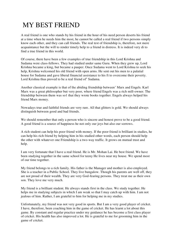My Best Friend Essay Friedrich Engels Karl Marx